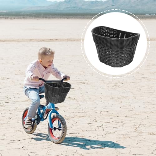 Panier à vélo robuste en tressé noir avec installation facile pré-percée - 7