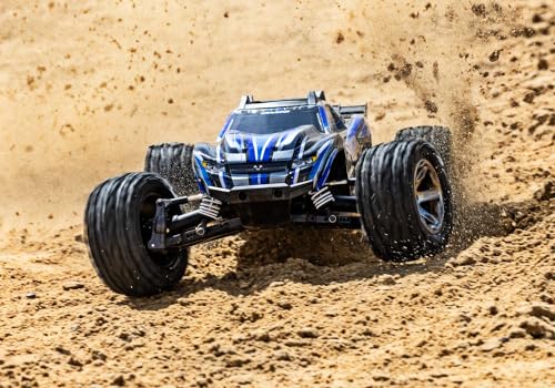 Image of Traxxas Rustler 4X4 VXL Brushless RC Car, Blue, Adults (Unisex)