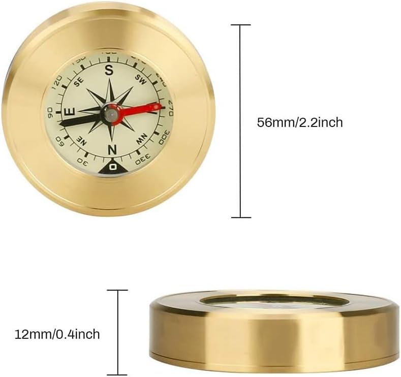 NRWDTYH 真鍮の中国語と英語のギフト、創業コンパス、レジャーギフト、観光コンパス