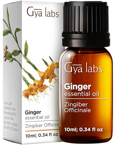 Image of 100% Pure Ginger Essential Oil - 0.34 Fl Oz - Ginger Oil for Hair, Skin, Diffuser, Aromatherapy & DIY Candle Making Scent