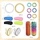 18 Stück Skills Borderline Akupressur Ring Akkupressurringe Igelball Klein Akupressur Armband Massageringe Für Finger für Stress Relief Oder Massage(4 Armbänder,4-Clips, 8 Skills Ringe,2 Stachelball)