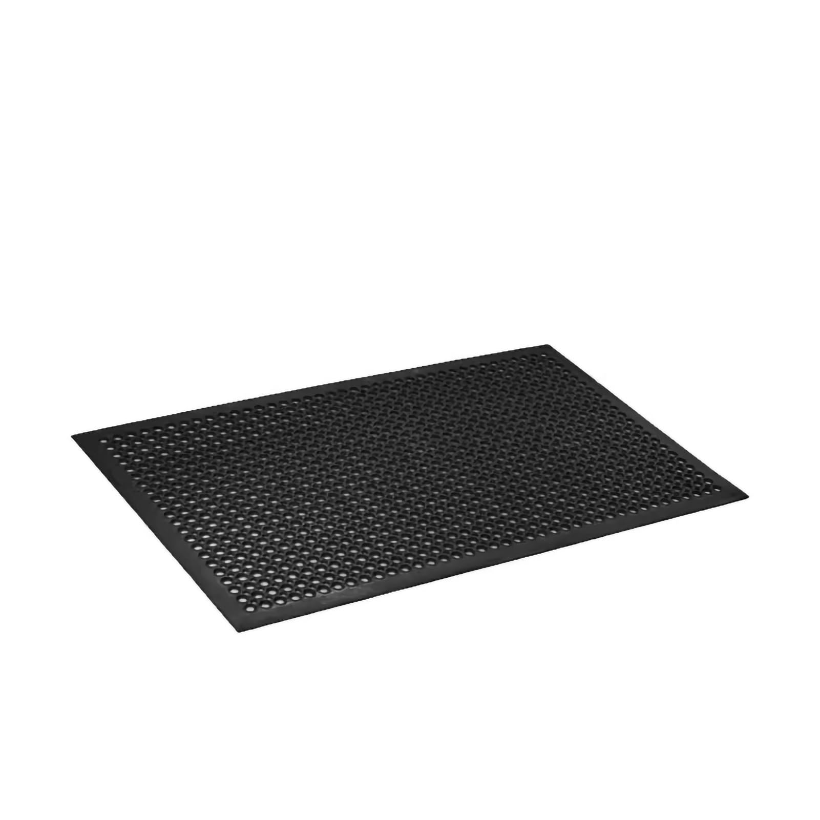 QUSYZD Gym Mat Heavy Duty Flooring Matting Rubber Floor Mat with Holes, 35.4''x 59'' Anti-Fatigue Drainage Mat, for Industrial Kitchen Restaurant Bar Bathroom Utility Garage,One Color