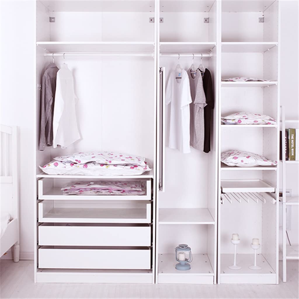 8 Stück Vakuum-Kompressionsbeutel für Stoffbeutel mit Handpumpe, wiederverwendbar, Decke, Kleidung, Steppdecke, Organizer, Reisen (rosa manuelle Luftpumpe, 70 x 50 cm)