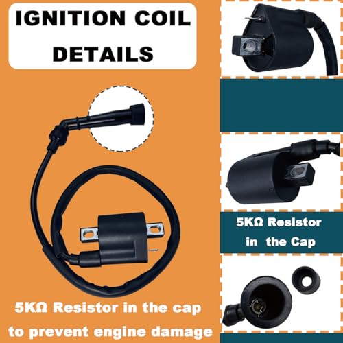 Image of Ignition Coil CDI BOX & Spark Plug for Yamaha Big Bear 350 1996-1999 Replace #4SH-85540-00-00 Wolverine 350 2000-2001 / Timberwolf 350 1997 / Kodiak 400 1996-1999 QINLANAP