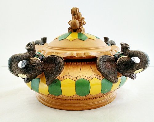 Sopera de Orisha Orunla Orula Seven African Powers Santeria Yoruba Elephants