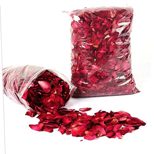 Pétalos secos de rosa roja 3 piezas para baño y decoración miniatura 2