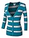 RubyK Womens Lightweight 3/4 Sleeve Deep V Neck Cardigan