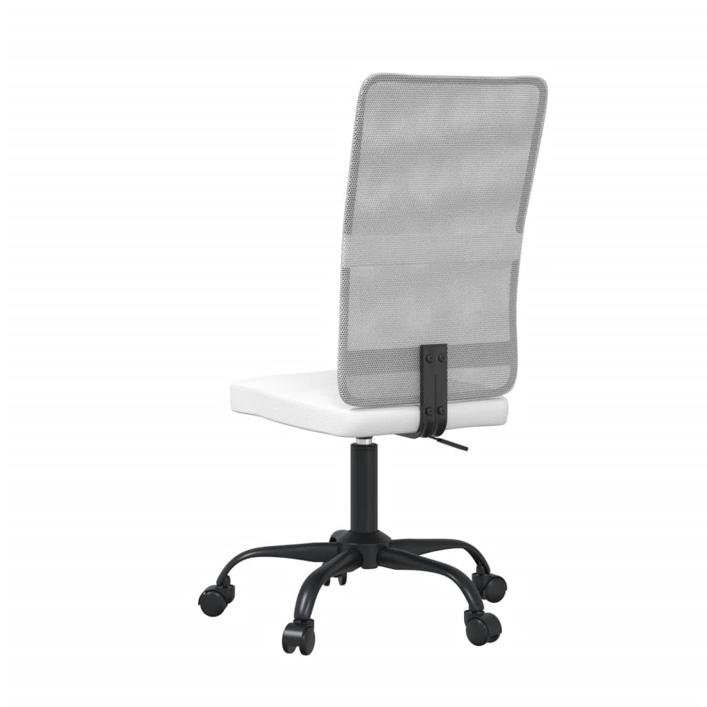 Chaise de bureau réglable en hauteur - Chaise pivotante en maille blanche avec dos en maille respirante - Charge maximale : 110 kg - Confortable pour le bureau à domicile et les jeux