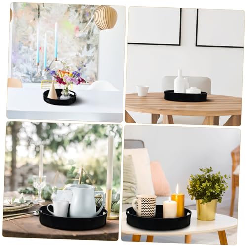 Tray polyvalent noir pour bougies et décoration de table salon