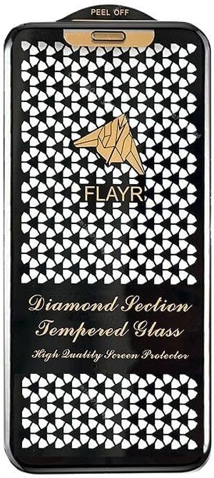 Military-Grade Diamond Flyer Tempered Glass Screen Protector Compatible For iPhone 11 With Edge To Edge Coverage And Easy Installation Kit