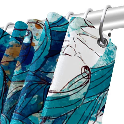 Rideau de douche aquarelle abstraite pour décorer une salle de bain fille - 6
