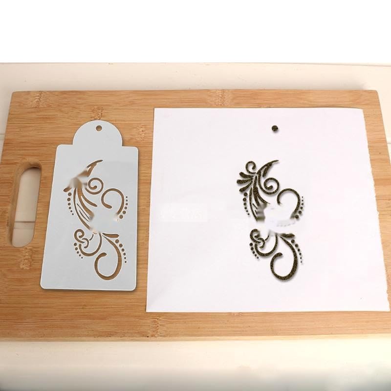 5pcs/Lot Fondant Cake Stencil Grade Plastic Cookie Mould Cake Decoration Baking Tools