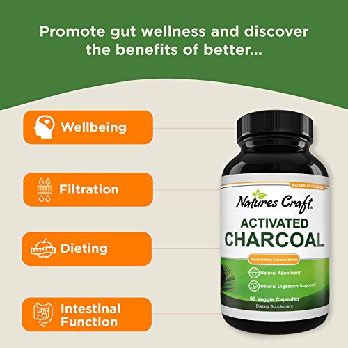 Cleanse and Detox Activated Charcoal Capsules - Purifying Detox Pills with 1200mg Per Serving Coconut Charcoal Powder for Bloating Relief and Body Detox Cleanse - Active Charcoal for Gut Health-180ct - Image 6