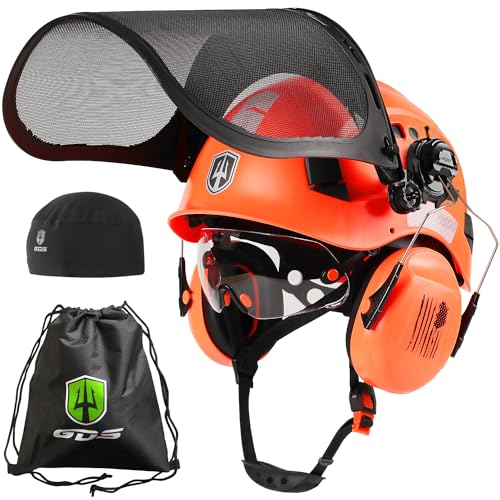 GREEN DEVIL Forestry Chainsaw Safety Helmet with Mesh...