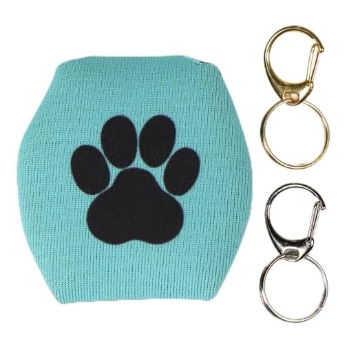 Dapper Dog Dog Tag Silencer with Gold and Silver Kwik Clips and Gold and Silver Tag Rings (Teal with Black Paw)