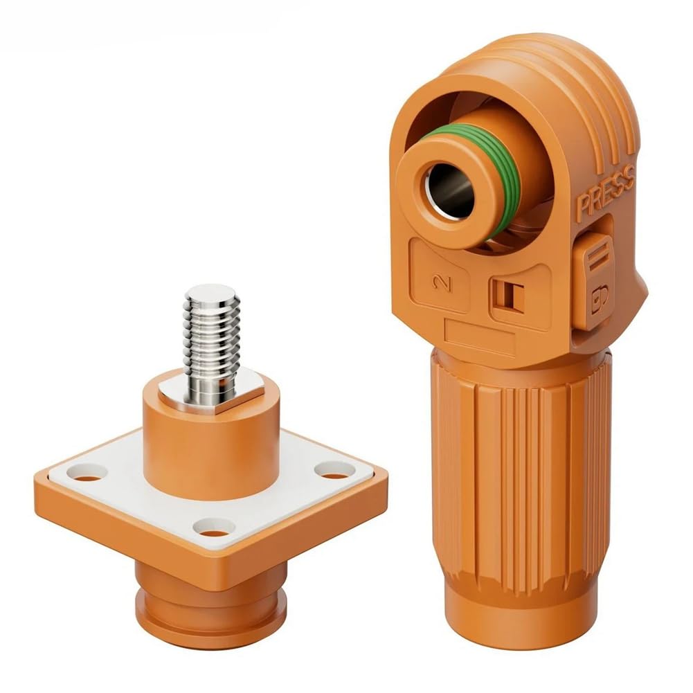 Jnchdghwa As Shown 120A Single Core Storage Terminal Converter Cabinet Connector Photovoltaic Storage Cabinet Battery Connection Plug Single Core Converter 120A Terminal External Thread