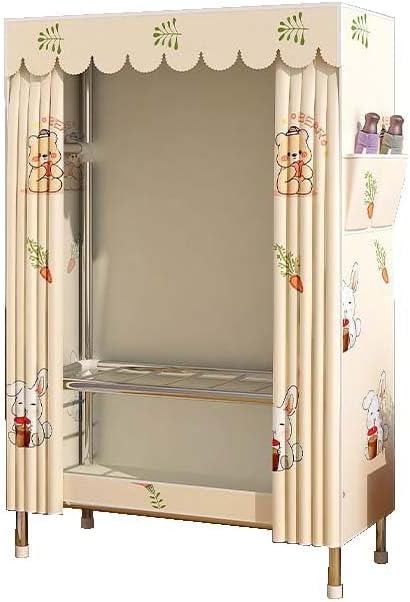 HUHJYUGE Wardrobe Closet for Hanging Clothes, Portable Wardrobe Closet with Cover, Portable Closet Wardrobe Heavy Duty, Extra Sturdy, Strong and Durable, for Cloakroom, Bedroom