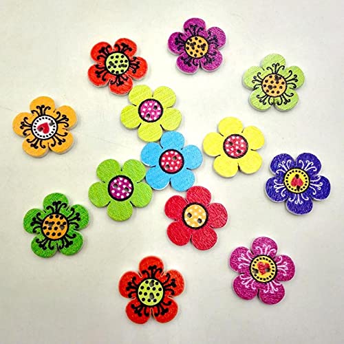 Amazon | 【ノーブランド品】100pcs 縫製 手芸 20mm 詰め合わせ 2穴 花