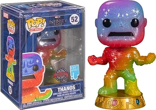 Funko Marvel Infinity Saga Thanos Art Series Pop! Vinyl Figure With Premium Pop! Protector Entertainment Earth Exclusive
