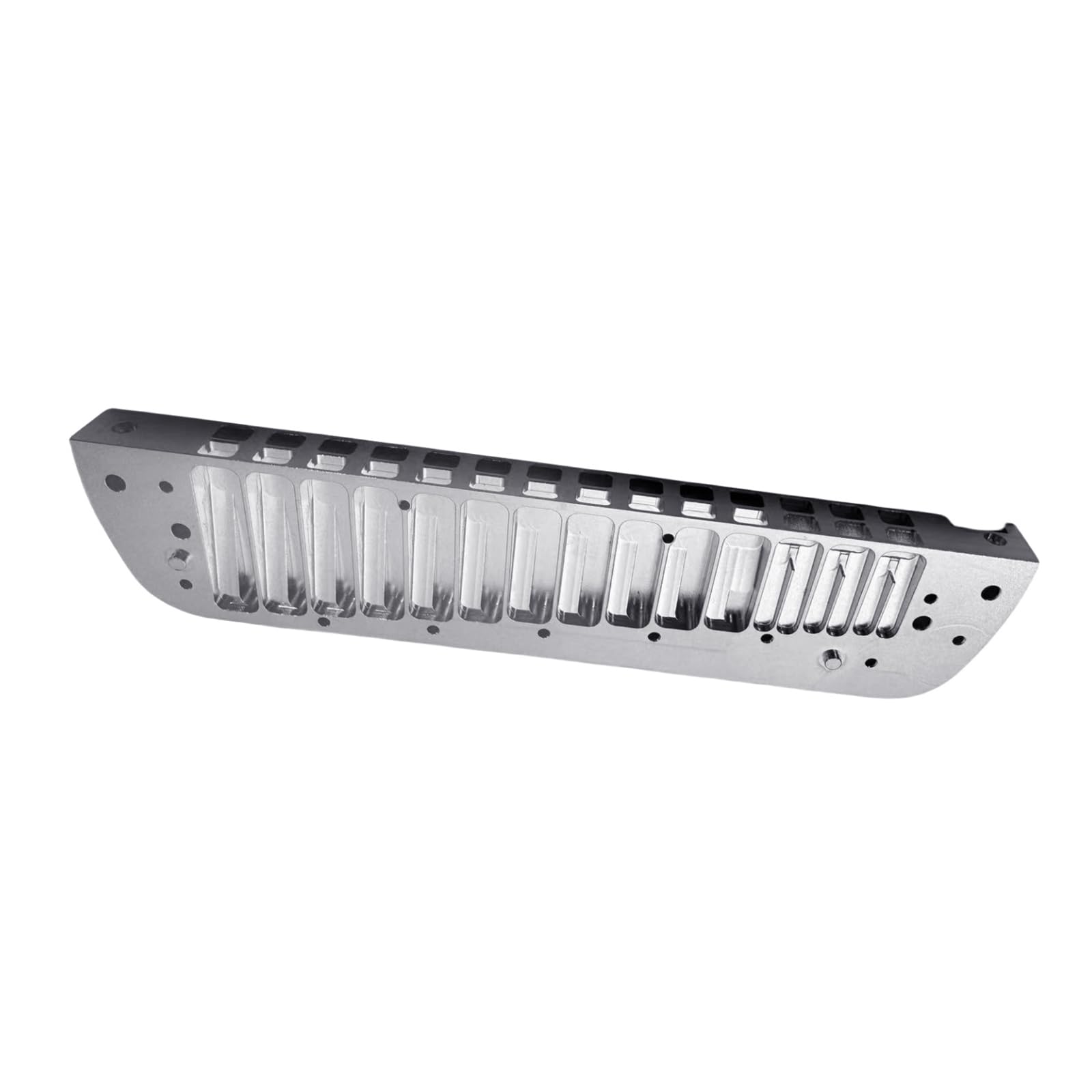 Armonica a bocca liscia C in alluminio con pettine in metallo, armonica a bocca per strumenti musicali veloci e palcoscenici per spettacoli di scena