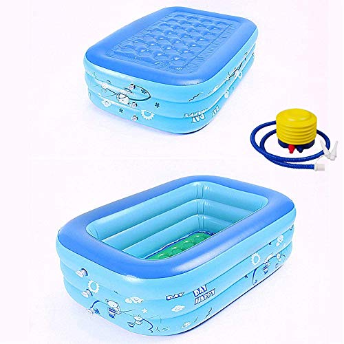 Preisvergleich Produktbild Manuel Aufblasbarer Pool Rechteckig Verdicktes Familie Pool, Kinderpool Für Schwimmen Spielen Schlafen Kinder Aufstellpool Planschbecken Aufblasbare Pool Badewanne / DREI Größen,120cm