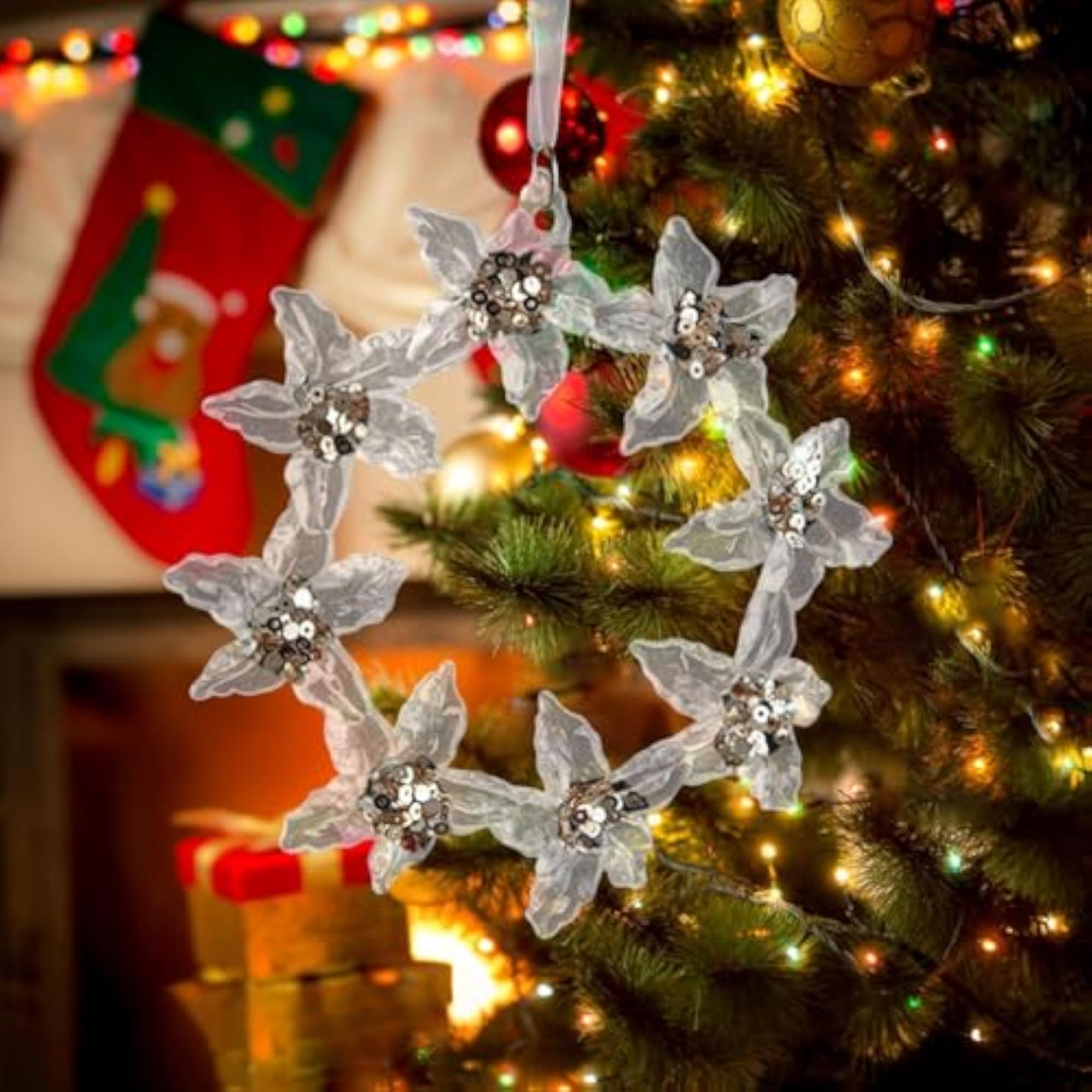 Christmas Tree Hanging Decoration, Acrylic Pendant Wreath