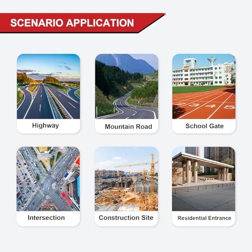 28" Solar Powered LED Flashing Yield Sign with 18.8V Solar Panel & Mounting Accessories - High Visibility Traffic Sign for Crosswalks and Safety Zones