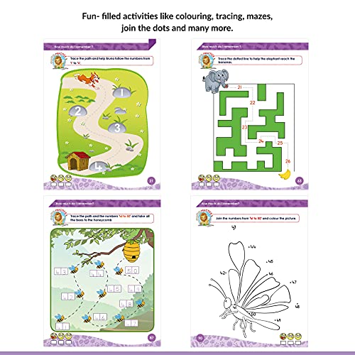 Image of Woodsnipe Tiny Steps - Maths Number Writing Book B | Age 3 to 5 Years | 1 to 50 Number For Homeschooling | Tracing and Writing Practice | Fun Filled Activity for Nursery Kids