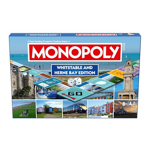 Winning Moves Whitstable and Herne Bay Regional Monopoly Board Game ideal for 2-6 players and makes a great gift for fans of the Kent coastline aged 8 and up - Image 2