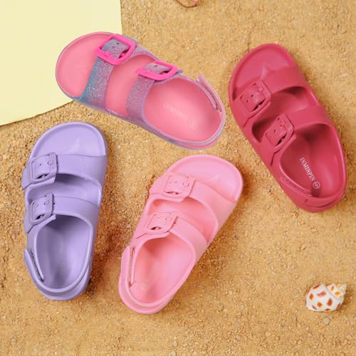 Image of INMINPIN Toddler Boys Girls Buckle Sandals Comfort Open Toe Sandal with Adjustable Back Strap