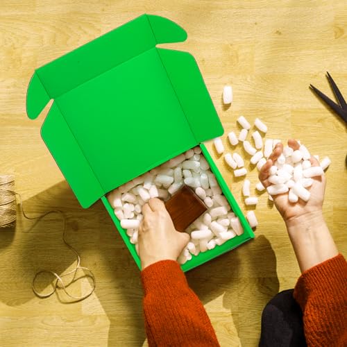 Image of Cardboard Boxes,15 Pack Shipping Boxes 6x6x2 Recyclable Mailing Boxes Colored Corrugated Cardboard Box Small Storage Boxes for Shipping, Mailing, Gifts Packaging (Green)