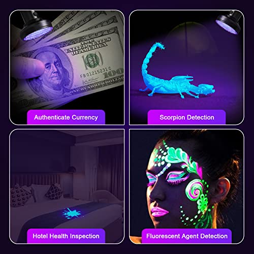 Esco Lite Escolite Uv Flashlight Black Light, 100 Led 395 Nm Ultraviolet Flashlights Uv Blacklight Detector For Dog Urine, Pet Stains And Bed Bug, Matching With Pet Odor Eliminator #TOP4