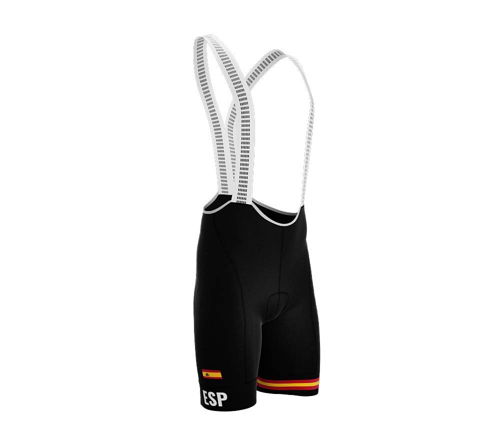 Spain Black Code Cycling Pro Bib Shorts Bike for Men Size L