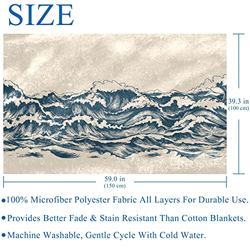 Couverture japonaise vagues douce pour des soirées cocooning chaleureuses - 6
