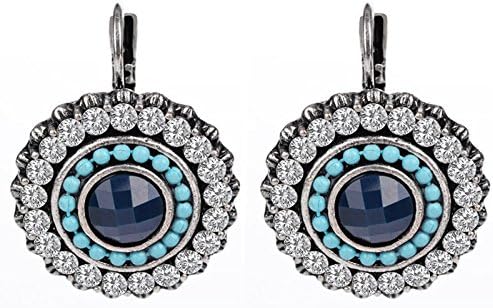 RV DESIGNS Silver Plated Crystal Dangle & Drop earrings for Women