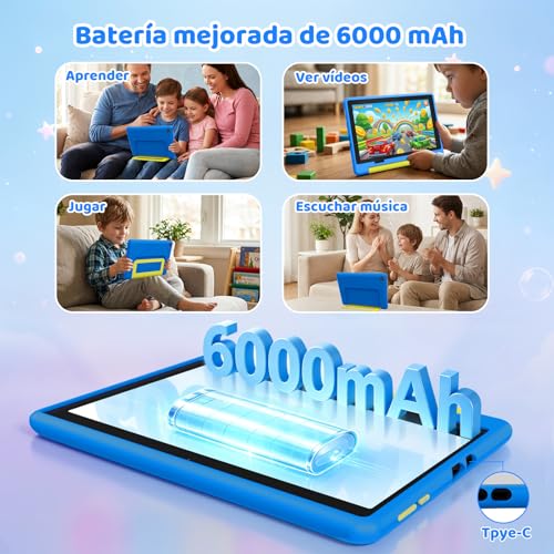 Laptok Tablet 10 Pulgadas Android 16, 24GB RAM 64GB ROM Control Parental – vue 5