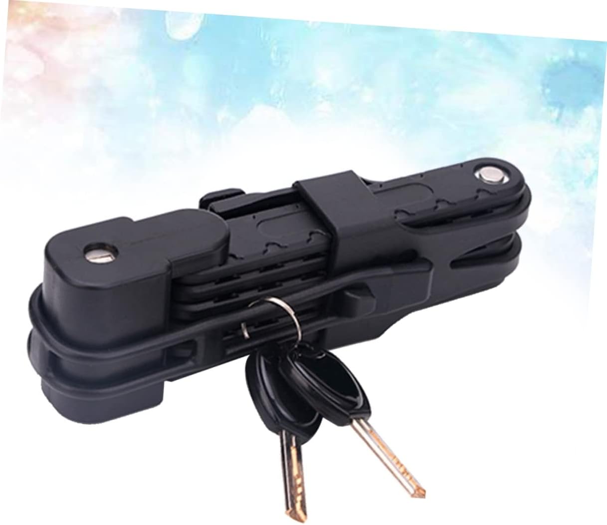 Totority Folding Steel Bike Lock Anti-Theft Combination Cycle Lock for Road and Mountain Bikes Compact Design with Coating Easy to Install Black
