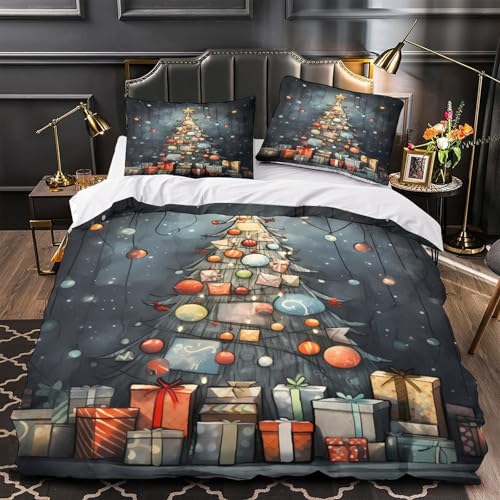 Arbre de Noël Housse de Couette Cadeau Idéal pour Lit de Couple - 2