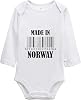 Made In Norway Baby Boys Girls Romper Birthday Gifts Cute Long Sleeve Bodysuit Jumpsuit Babies Infant