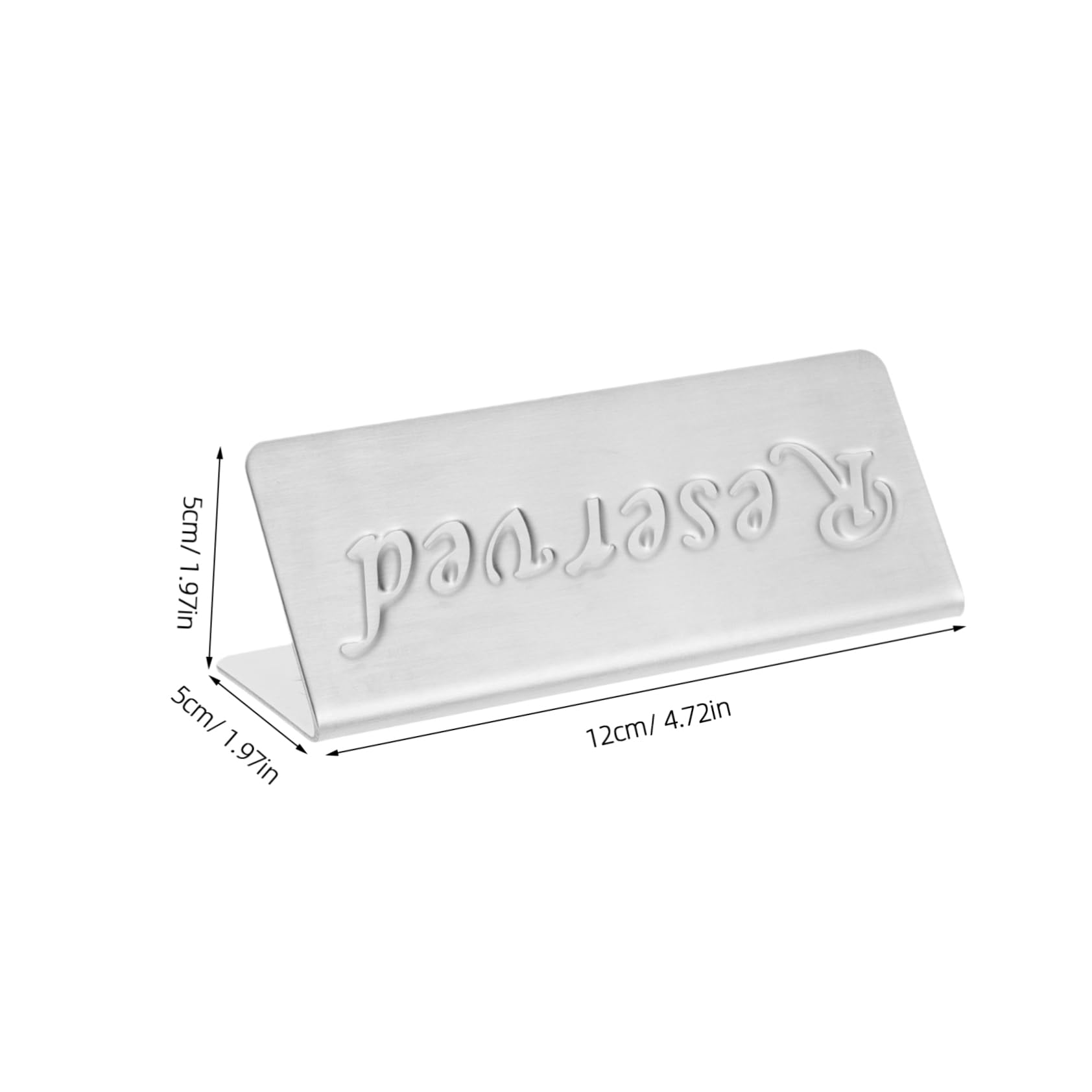 Alipis 2Pcs Stainless Steel Reserved Sign Desk Tent Display for Weddings Restaurants and Events Compact Design for Organized Dining Spaces Easy Maintenance