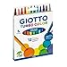 Produktbild GIOTTO 0719 00 Turbo Color Fasermaler, Buchstabendruck, Mehrfarbig, 12 Farben