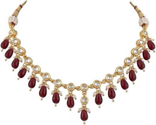 KIAE Contemporary Look Pearls Choker Jewellery Set For Women