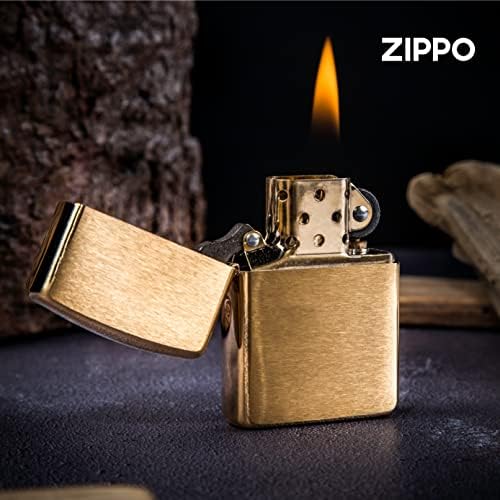 Zippo 204B New Windproof Lighter - Brushed Brass,1 x 3,5 x 5,5 cm