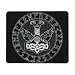 Mauspads Nordischer Wikinger Thors Hammer Skandinavischer Wolf Langlebige Mausunterlage Weiches Desktop-Mauspad Für Büro Heim Laptop 10X12In