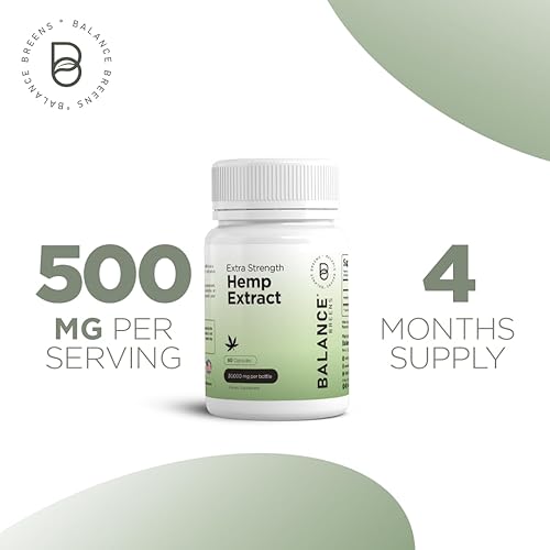 Miniatura 3 de Balance Breens Cápsulas de extracto de cáñamo de 30,000 mg por botella, suplemento dietético natural que apoya las funciones cerebrales, apoyo