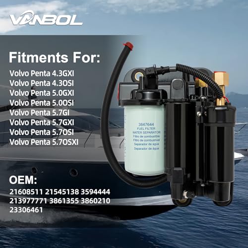 VANBOL Conjunto de módulo de bomba de combustível elétrica compatível com Volvo Penta 4.3L 5.0L 5.7L