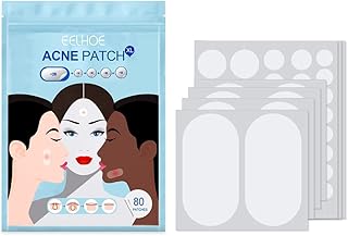 Pimple Spot Patches 80 Patches Hydrocolloid Pimple Patches for Skin Care Small & Large Acne Patches for Large Zit Breakouts Translucent Spot Stickers for Face Day and Night