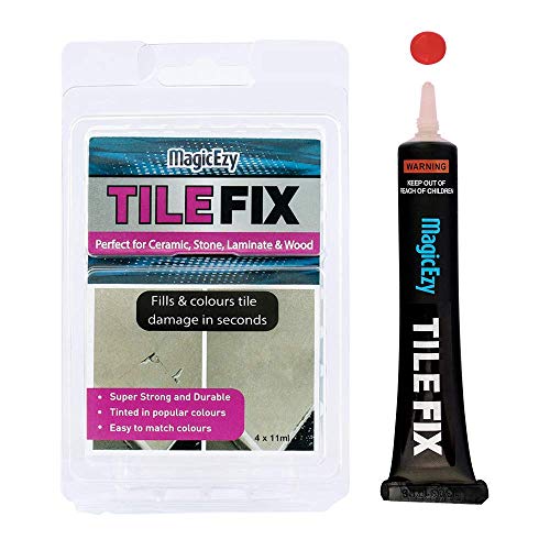 MagicEzy Tile Fix Couleurs primaires : Correction et couleur des carreaux de céramique fissurés en quelques secondes(rouge)