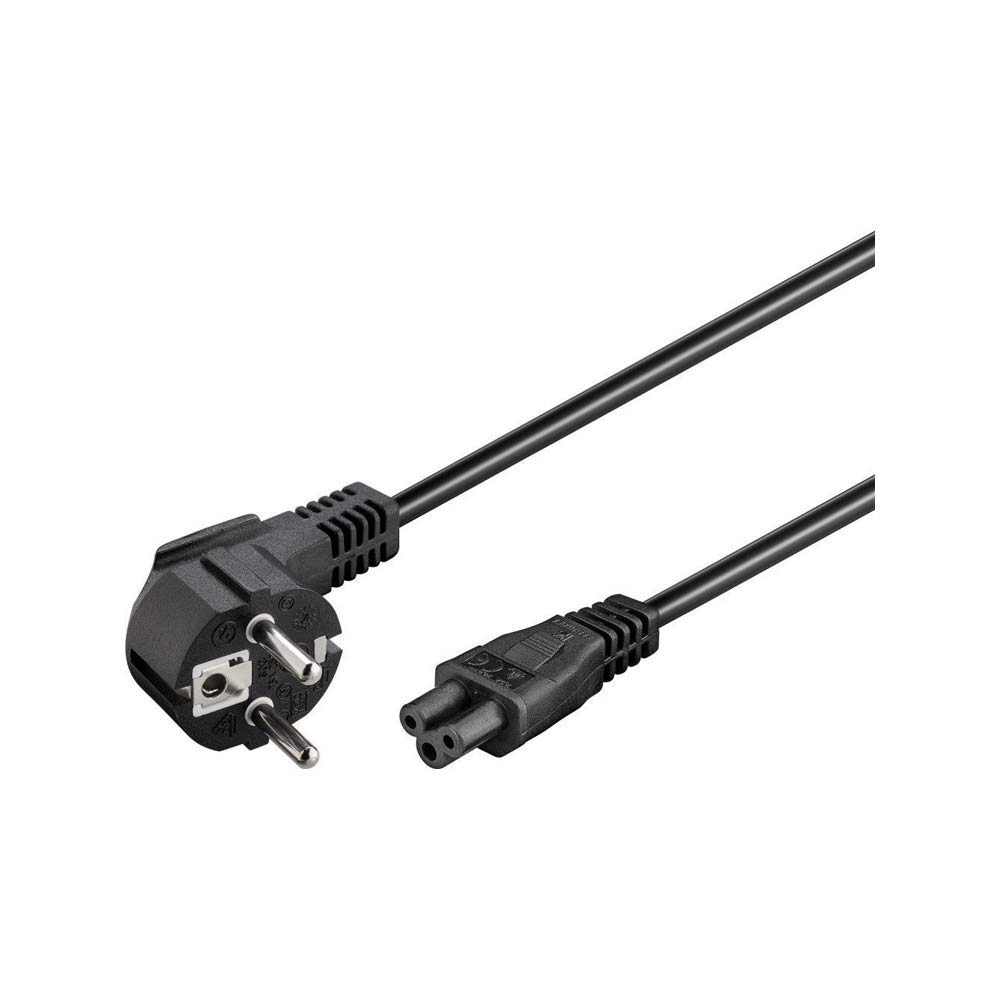10er Set WireThinX Netzkabel abgewinkelter Schutzkontakt-Stecker> IEC 320-C5 Buchse 3,0 m schwarz