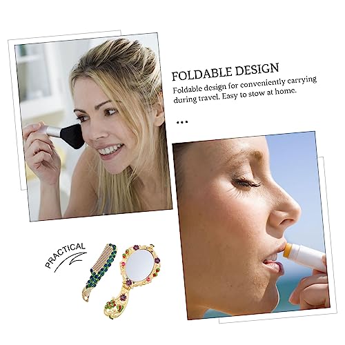 Espejo de Maquillaje Plegable Retro CALLARON con Peine miniatura 4